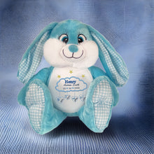 Load image into Gallery viewer, "Buster" Blue Bunny Personalised Plush