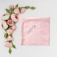 Load image into Gallery viewer, Personalised Pink Cotton Pink Wrap & Canvas Baby Shoes - 2 Piece Personalised Gift Set