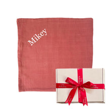 Load image into Gallery viewer, ' Plum ' Personalised Bamboo Muslin
