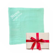 Load image into Gallery viewer, ' Mint ' Personalised Bamboo Muslin