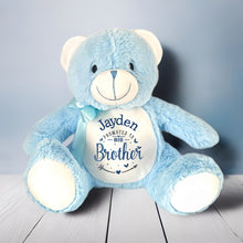 Load image into Gallery viewer, "Benny" Blue Bear -Personalised Plush