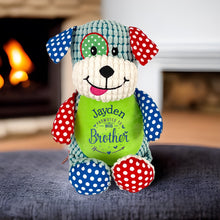 Load image into Gallery viewer, "Dozer" Patchwork Dog Personalised Plush