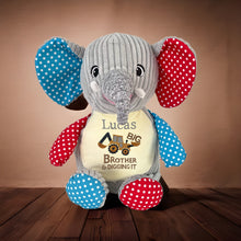 Load image into Gallery viewer, "Jumbo" Patchwork Elephant Personalised Plush