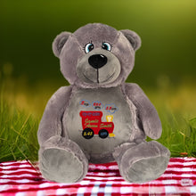 Load image into Gallery viewer, "Buzz" Grey Teddy Bear Personalised Plush
