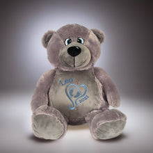 Load image into Gallery viewer, "Buzz" Grey Teddy Bear Personalised Plush