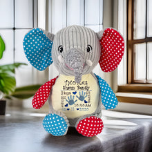 Load image into Gallery viewer, "Jumbo" Patchwork Elephant Personalised Plush