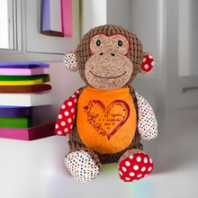 Load image into Gallery viewer, "Milo" Patchwork Monkey Personalised Plush