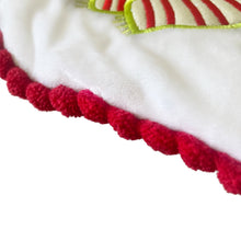 Load image into Gallery viewer, Personalised Plush White Reindeer Embroidered & Applique Christmas Stocking