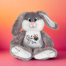 Load image into Gallery viewer, "Bandit" Grey Bunny Personalised Plush