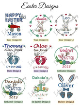 Load image into Gallery viewer, EASTER 2 Piece Personalised Blue "Buster "Bunny & Blue Bebi Bunny Snuggle Comforter Bundle