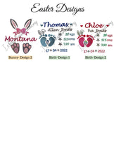 Load image into Gallery viewer, EASTER "Buster" Blue Bunny Personalised Plush