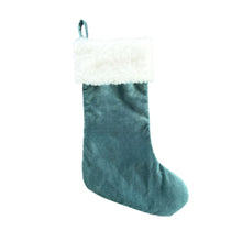 Load image into Gallery viewer, Personalised Dusty Green Traditional Christmas Stocking