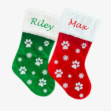 Load image into Gallery viewer, Personalised Plush Pet Inspired Embroidered Christmas Stocking