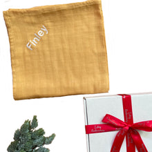 Load image into Gallery viewer, ' Gold ' Personalised Bamboo Muslin