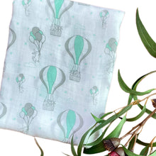 Load image into Gallery viewer, ' Balloons & Bunnies' Personalised Bamboo Muslin