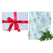 Load image into Gallery viewer, ' Balloons & Bunnies' Personalised Bamboo Muslin