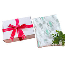 Load image into Gallery viewer, ' Balloons & Bunnies' Personalised Bamboo Muslin