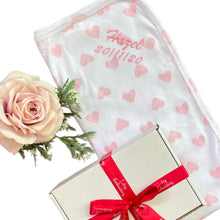 Load image into Gallery viewer, Pink Hearts Personalised 100% Cotton Wrap