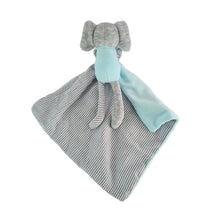 Load image into Gallery viewer, Blue Bamboo Embroidered Blanket, Personalised Cotton Beanie Set & Personalised Elf Elephant Comforter - 3 Piece Personalised Gift Set