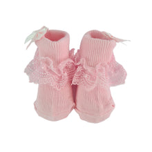 Load image into Gallery viewer, Baby Girl 100% Cotton & Lace socks