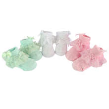 Load image into Gallery viewer, Baby Girl 100% Cotton & Lace socks