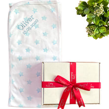 Load image into Gallery viewer, Blue Stars Personalised 100% Cotton Wrap
