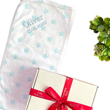 Load image into Gallery viewer, Blue Stars Personalised 100% Cotton Wrap