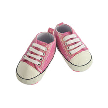 Load image into Gallery viewer, Stylish Baby Girl Sequenced/Glitter Canvas Soft Soled Pre-walker Shoes