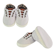 Load image into Gallery viewer, Stylish Plaid Canvas Soft Soled Pre-walker Baby Shoes