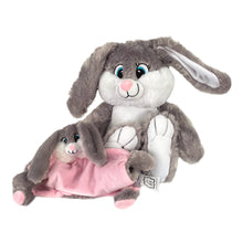 Load image into Gallery viewer, "Bandit" Bunny & Pink Bebi Bunny Snuggle Comforter - 2 Piece Personalised Gift Set