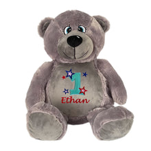 Load image into Gallery viewer, "Buzz" Teddy Bear & Pink Bebi Bear Snuggle Comforter - 2 Piece Personalised Gift Set