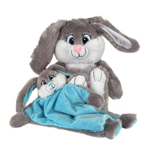 Load image into Gallery viewer, "Bandit" Bunny & Blue Bebi Bunny Snuggle Comforter - 2 Piece Personalised Gift Set