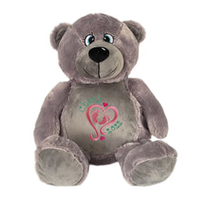 Load image into Gallery viewer, "Buzz" Grey Teddy Bear Personalised Plush