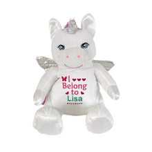 Load image into Gallery viewer, "Aurora" Rainbow Unicorn Personalised Plush