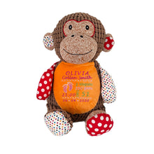 Load image into Gallery viewer, "Milo" Patchwork Monkey Personalised Plush