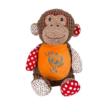 Load image into Gallery viewer, "Milo" Patchwork Monkey Personalised Plush