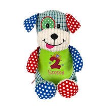 Load image into Gallery viewer, "Dozer" Patchwork Dog Personalised Plush