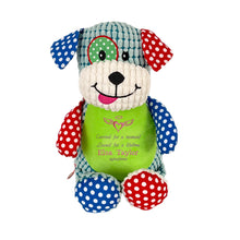 Load image into Gallery viewer, "Dozer" Patchwork Dog Personalised Plush