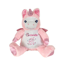Load image into Gallery viewer, "Calypso" Pink Unicorn Personalised Plush