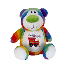 Load image into Gallery viewer, "Romeo" Rainbow Teddy Bear Personalised Plush