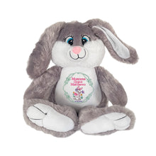 Load image into Gallery viewer, "Bandit" Grey Bunny Personalised Plush