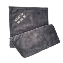 Load image into Gallery viewer, Grey Coral Fleece Personalised Blanket
