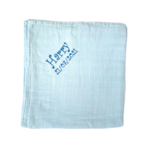 Load image into Gallery viewer, ' Blue ' Personalised Bamboo Muslin