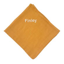Load image into Gallery viewer, ' Gold ' Personalised Bamboo Muslin