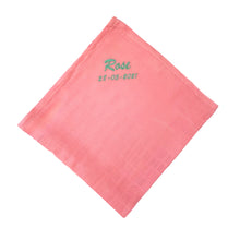 Load image into Gallery viewer, ' Pink ' Personalised Bamboo Muslin