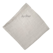 Load image into Gallery viewer, ' Light Grey ' Personalised Bamboo Muslin
