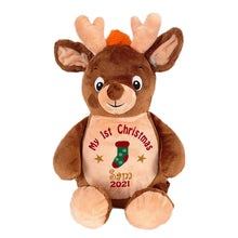 Load image into Gallery viewer, "Cupid Reindeer" Personalised Christmas Plush