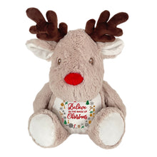 Load image into Gallery viewer, "Rudolph Reindeer" Personalised Christmas Plush