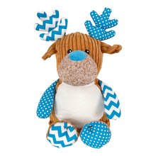Load image into Gallery viewer, "Bluey Patchwork Reindeer" Personalised Christmas Plush