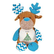 Load image into Gallery viewer, "Bluey Patchwork Reindeer" Personalised Christmas Plush